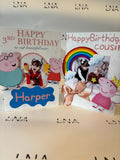 Personalised Peppa Pig Birthday Card – Custom Photo Peppa Birthday Card – Personalised Niece or Cousin Birthday Card – Children’s Birthday Keepsake