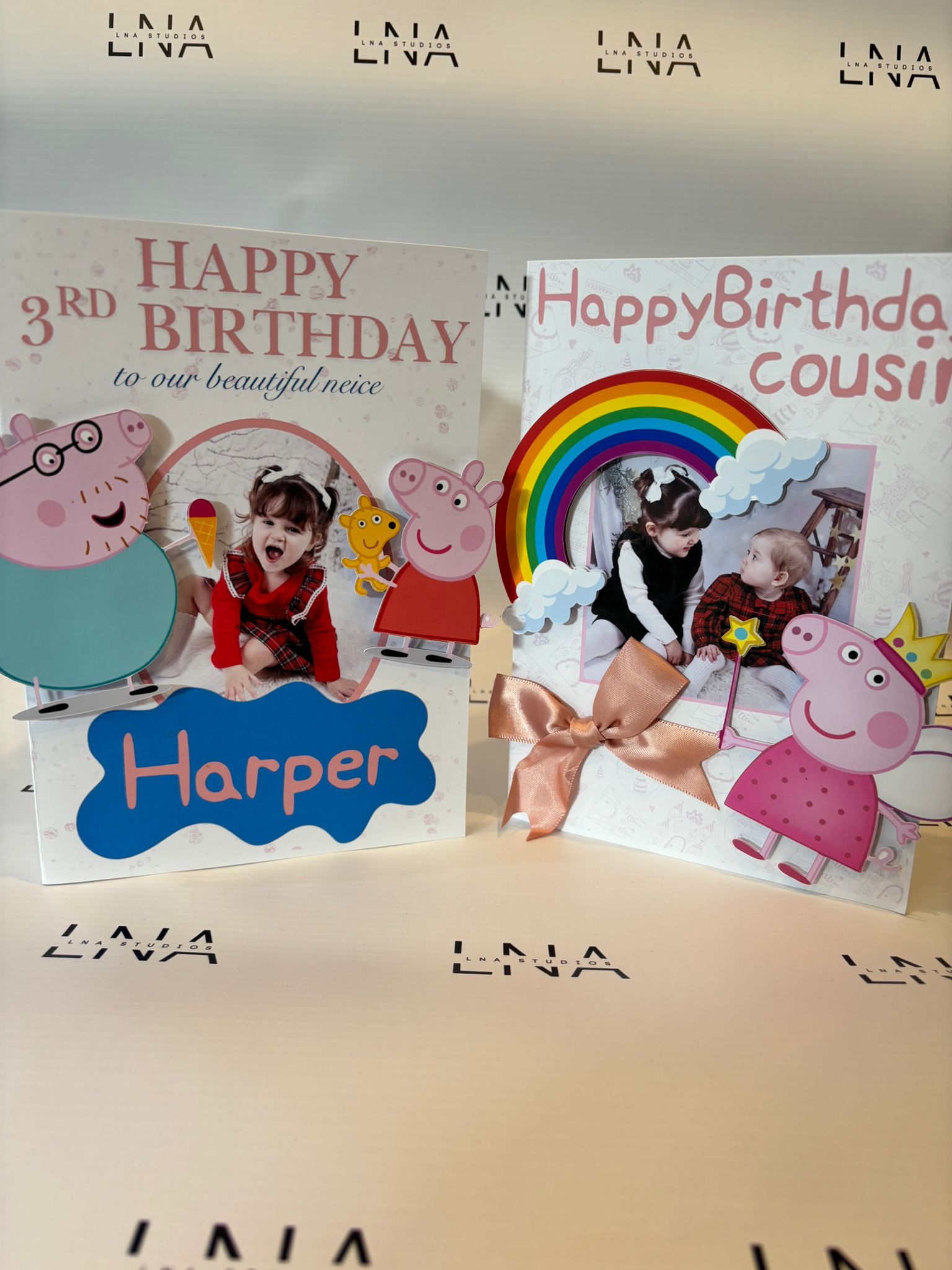 Personalised Peppa Pig Birthday Card – Custom Photo Peppa Birthday Card – Personalised Niece or Cousin Birthday Card – Children’s Birthday Keepsake