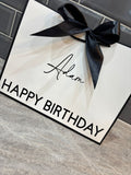 Personalised Birthday Gift Bag | Custom Name Gift Bag | Luxury Birthday Gift Bag | Personalised Present Bag | Birthday Gift Packaging | Reusable Keepsake Gift Bag
