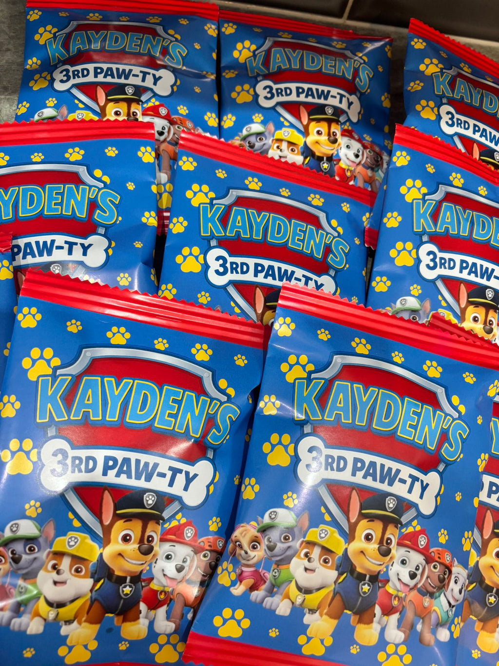 Personalised Paw Patrol Party Bundle | Paw Patrol 3rd Birthday Favours | Treat Boxes, Party Bags & Birthday Decorations