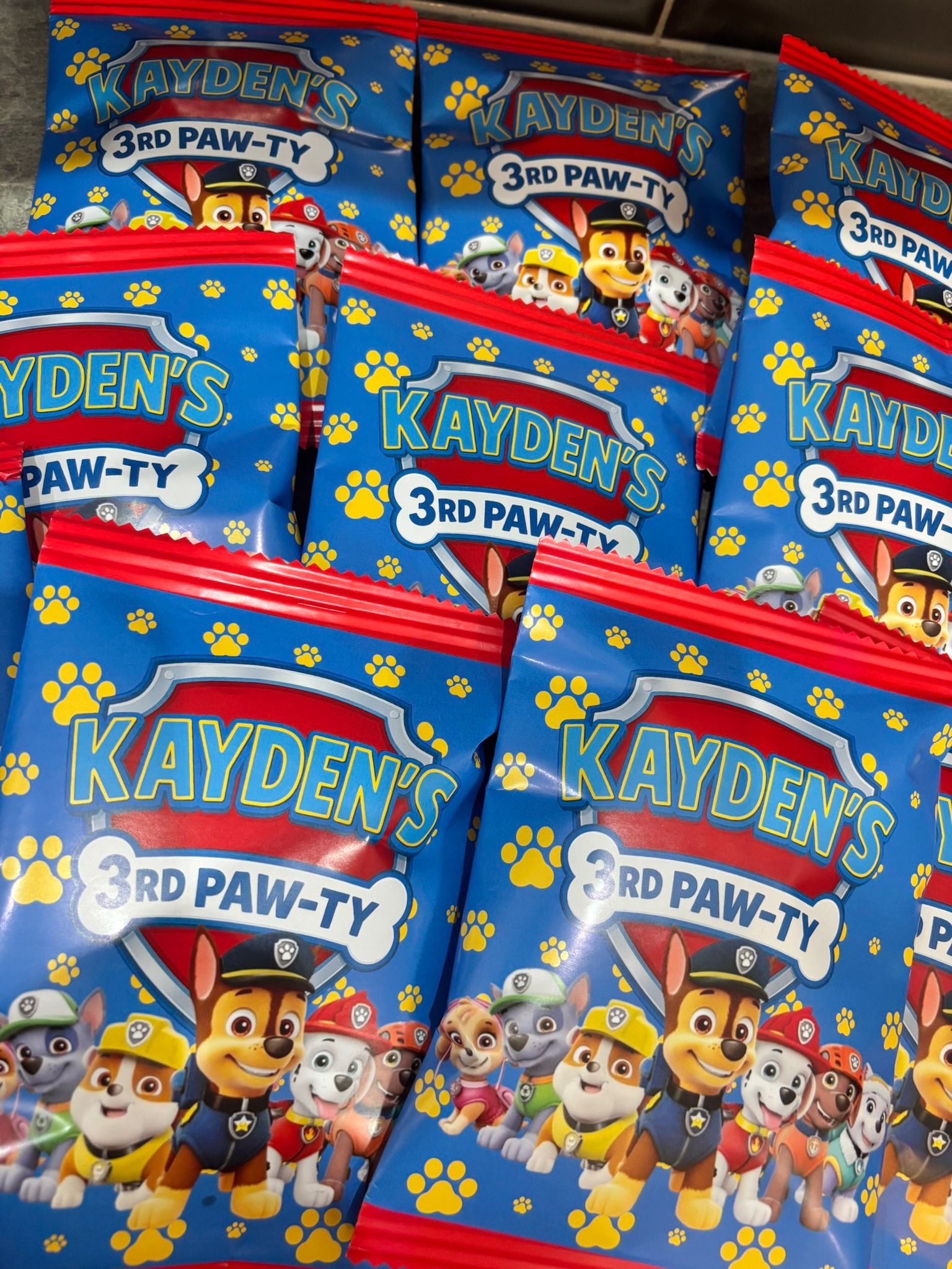 Personalised Paw Patrol Party Bundle | Paw Patrol 3rd Birthday Favours | Treat Boxes, Party Bags & Birthday Decorations