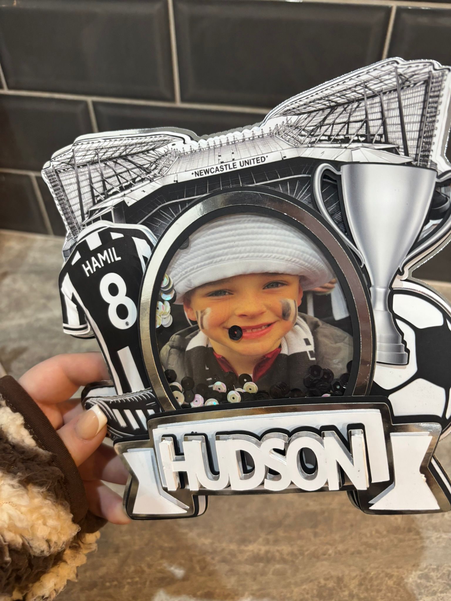 Personalised Football Photo Cake Topper | Custom Football Birthday Cake Decoration | Any Team Colours | Photo Shaker Cake Topper