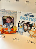 Personalised Bluey Birthday Card – Custom Photo Bluey Card – Bluey Birthday Card for Son, Brother or Grandson – Personalised Children’s Birthday Card