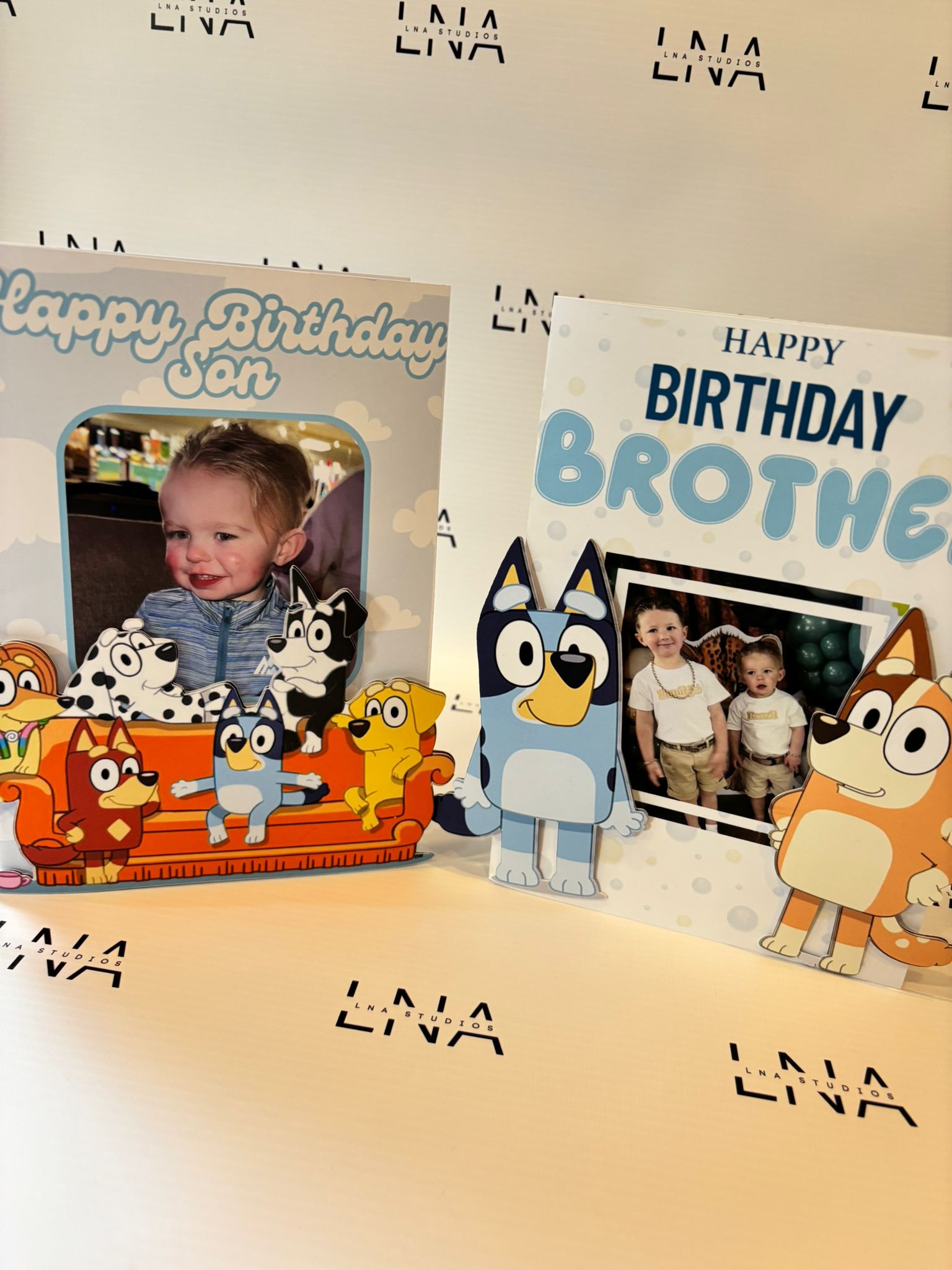 Personalised Bluey Birthday Card – Custom Photo Bluey Card – Bluey Birthday Card for Son, Brother or Grandson – Personalised Children’s Birthday Card