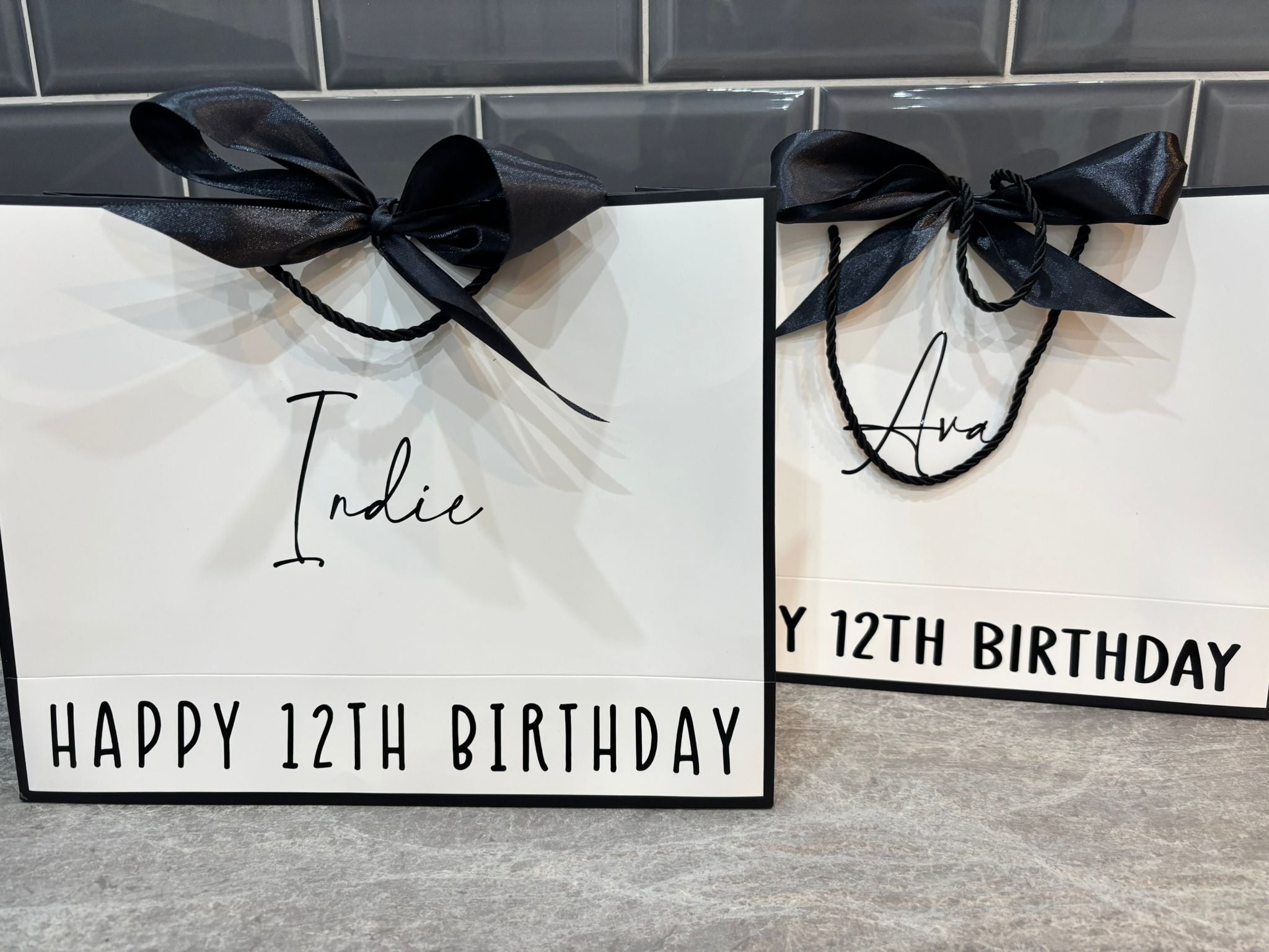 Personalised Birthday Gift Bags Set | Custom Name Birthday Bags | Matching Party Gift Bags | Personalised Birthday Party Bags | Luxury Birthday Gift Bags