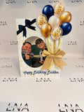Personalised Brother Birthday Card with Photo – Luxury Balloon Bouquet Design