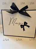 Personalised Name Gift Bag with Bow | Luxury Custom Gift Bag | Personalised Birthday Gift Bag | Girls Gift Bag | Bridesmaid Gift Bag | Keepsake Gift Bag