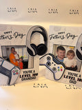 Personalised Father’s Day Gaming Card – Custom Dad or Grandad Gamer Card with Photo – Level 100 Father’s Day Card
