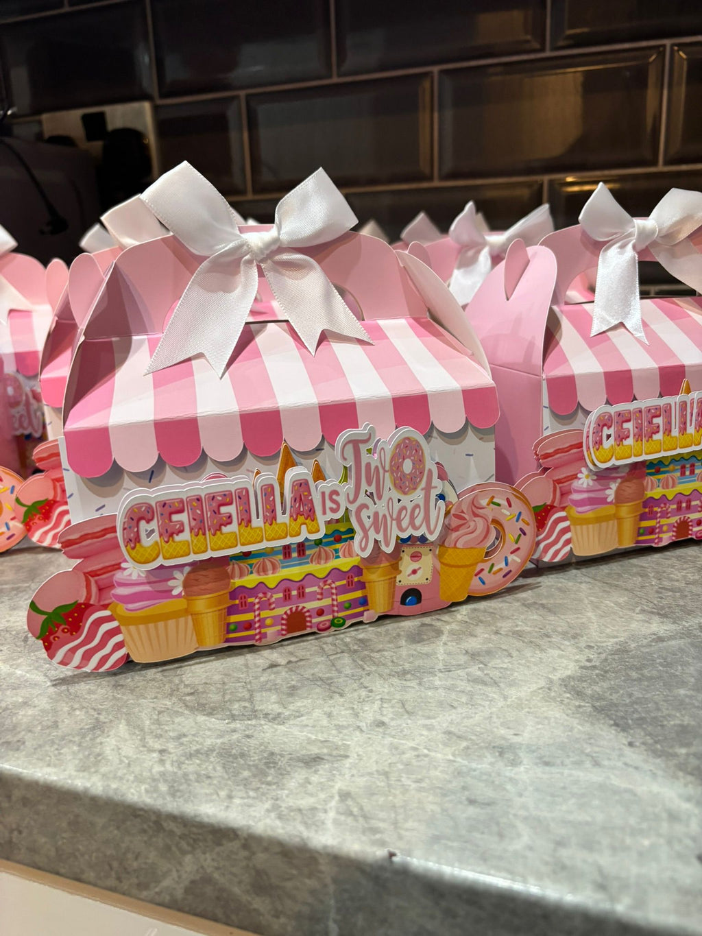 Personalised Sweet Shop Party Box | Candyland Birthday Favour Box | Sweet Treat Party Box | Candy Theme Birthday Decorations | Personalised Party Box