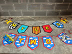 Toy Story Personalised Name Bunting | Woody & Jessie Birthday Banner | Custom Toy Story Party Decorations | Handmade Character Name Garland