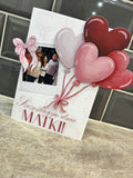 Personalised Mother’s Day Card – Custom Photo Mum Card – Heart Balloon Mother’s Day Card – Personalised Keepsake Card for Mum