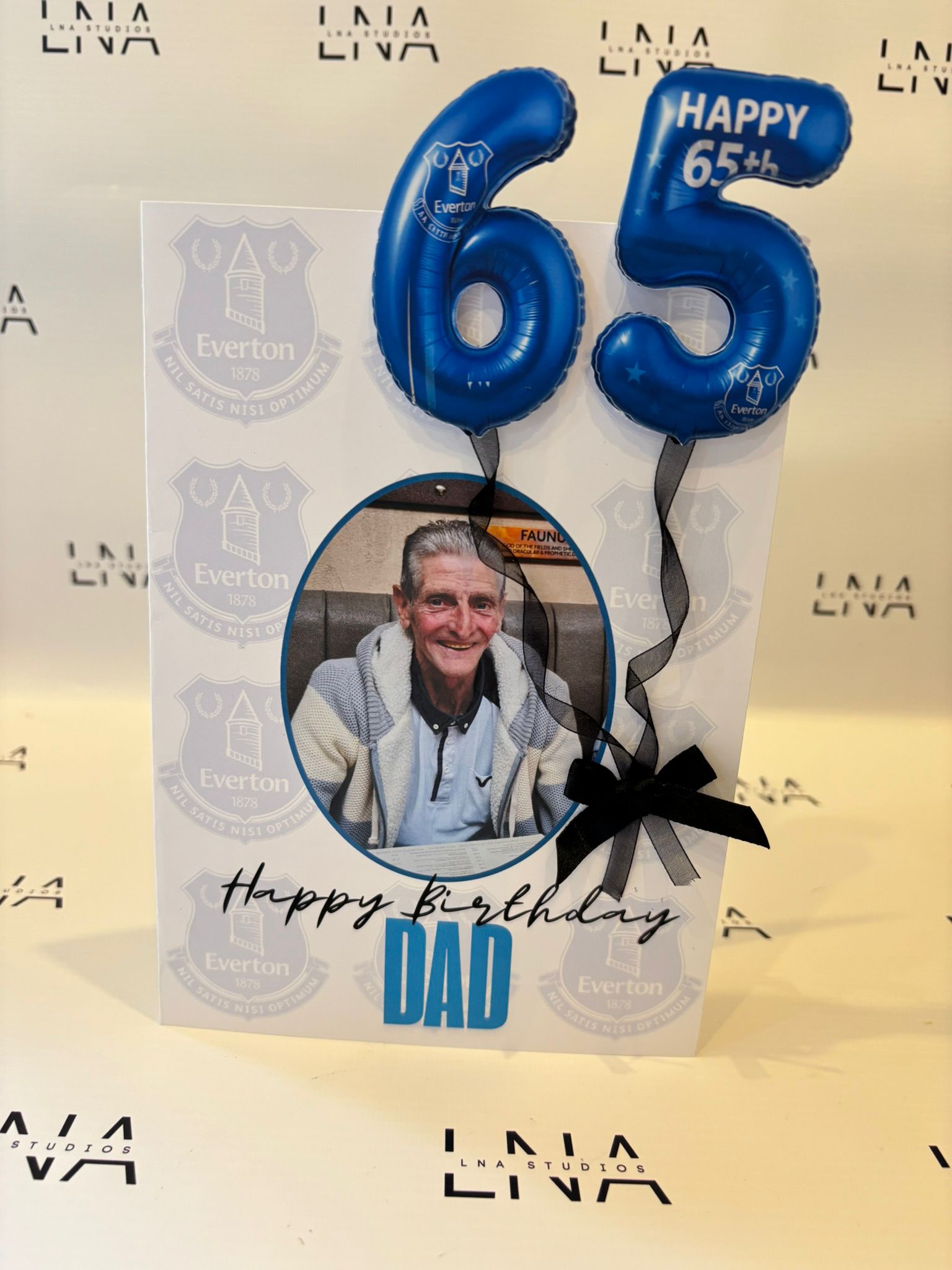 Personalised Everton Dad 65th Birthday Card with Photo