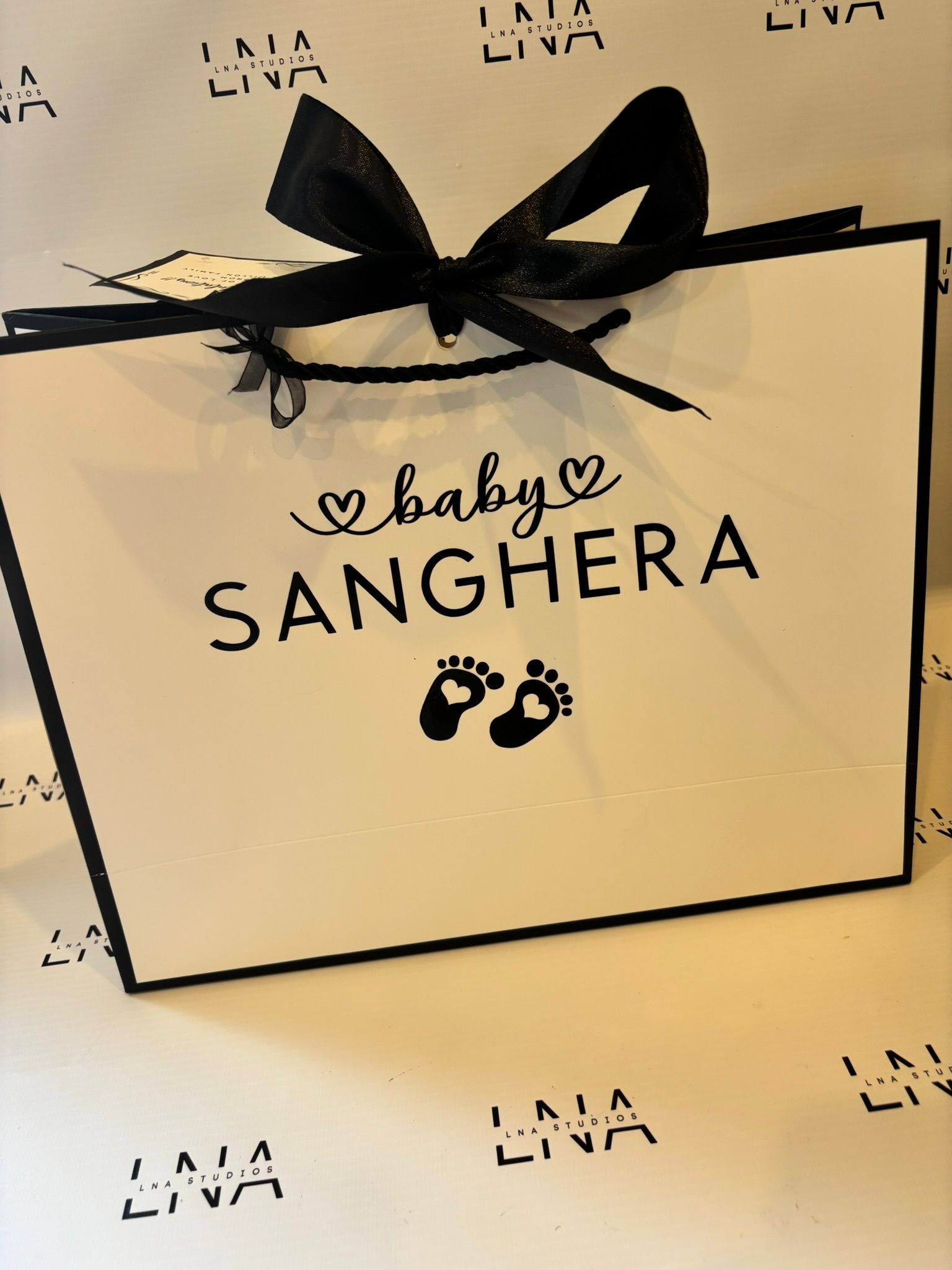 Personalised Baby Gift Bag | Custom Baby Name Gift Bag | Baby Shower Gift Bag | New Baby Gift Bag | Personalised Baby Keepsake Bag | Baby Announcement Gift