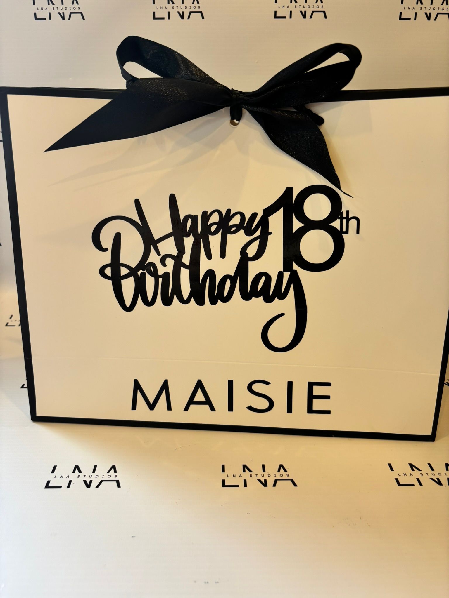 Personalised 18th Birthday Gift Bag | Luxury 18th Birthday Gift Bag | Custom Birthday Gift Bag | Personalised Name Gift Bag | 18th Birthday Keepsake Bag