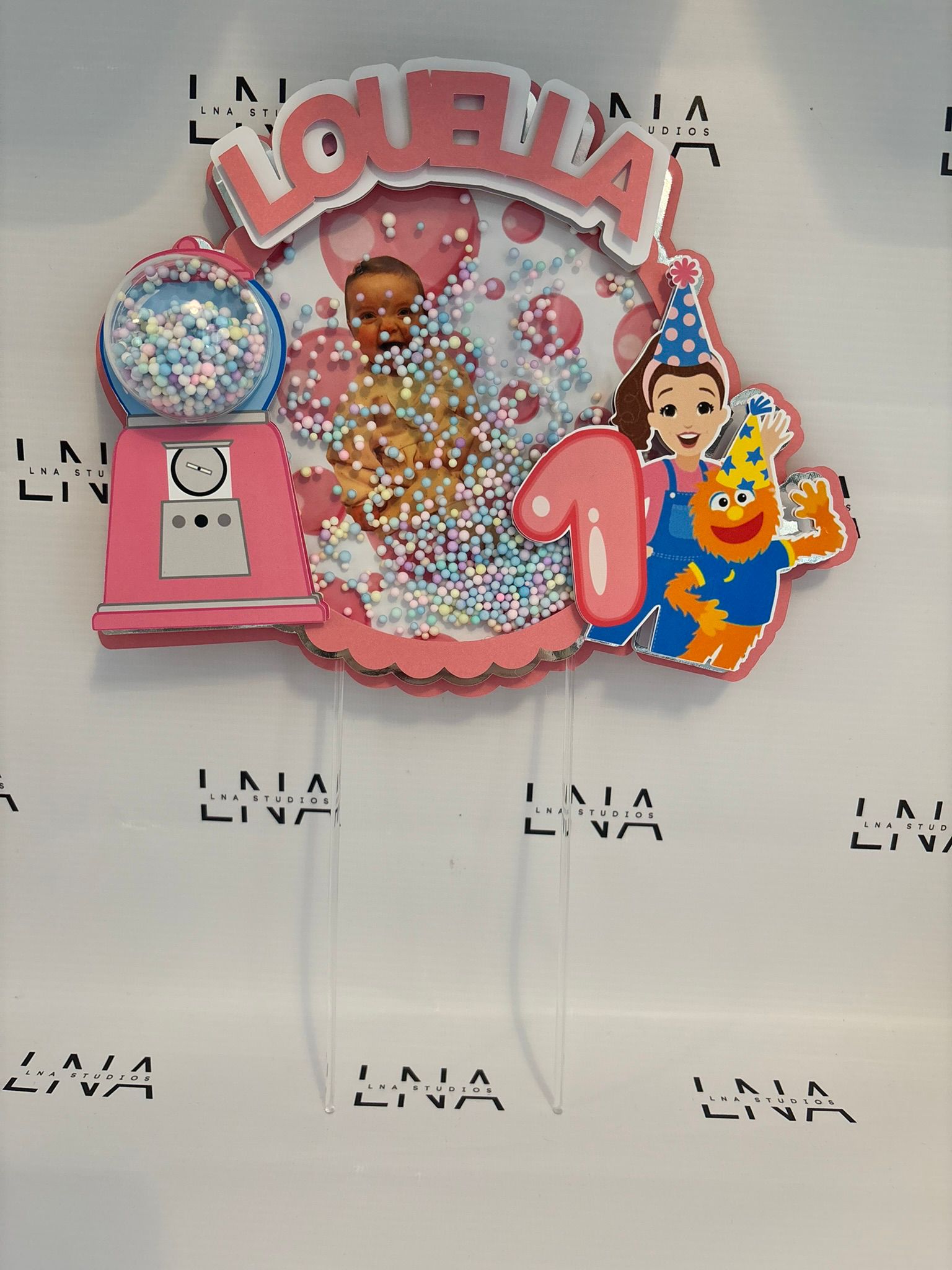Personalised Ms Rachel Shaker Cake Topper | Custom Photo Birthday Cake Topper | 1st Birthday Cake Decoration | Any Age Personalised Topper