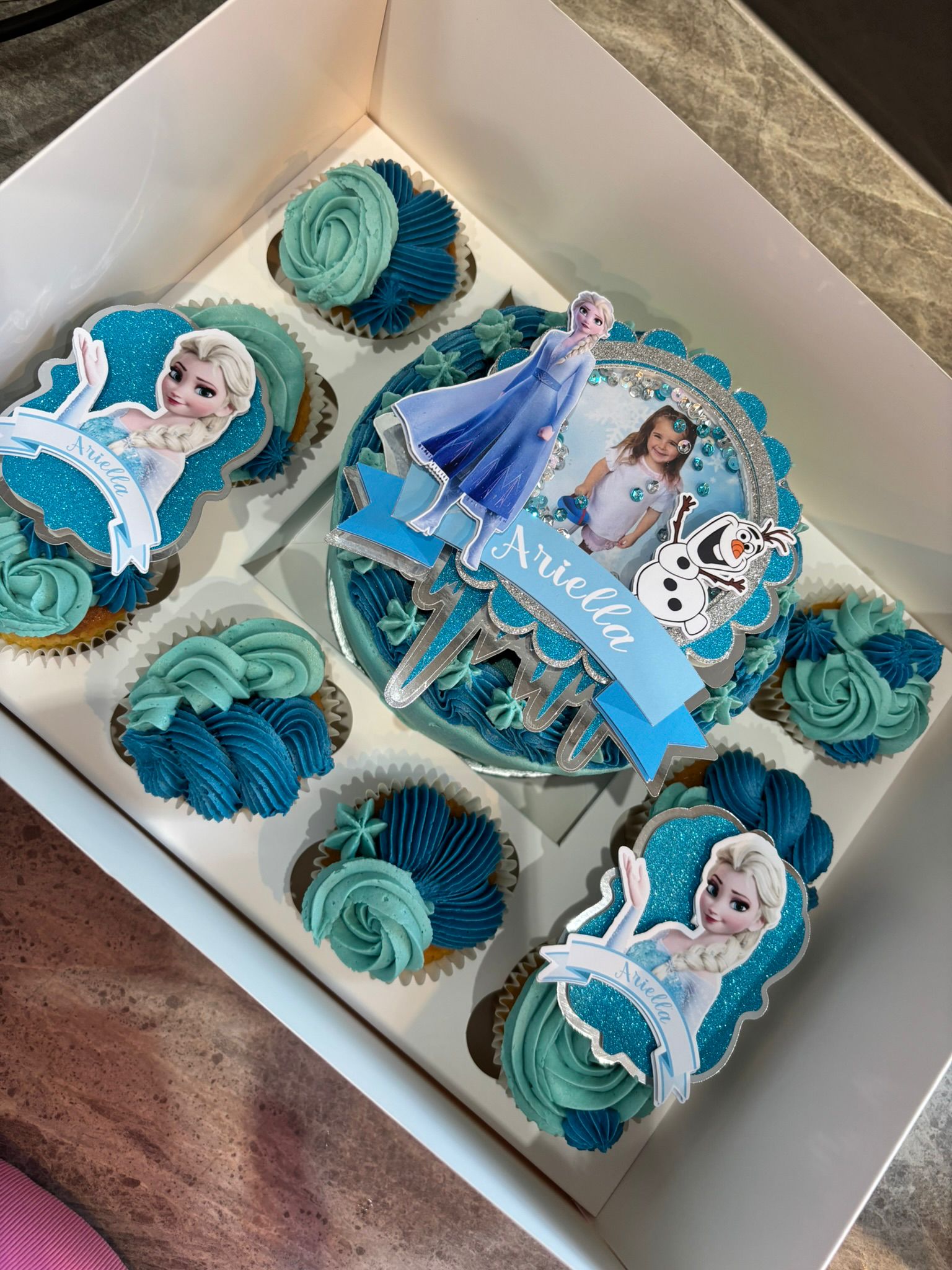 Personalised Frozen Shaker Cake Topper With Photo