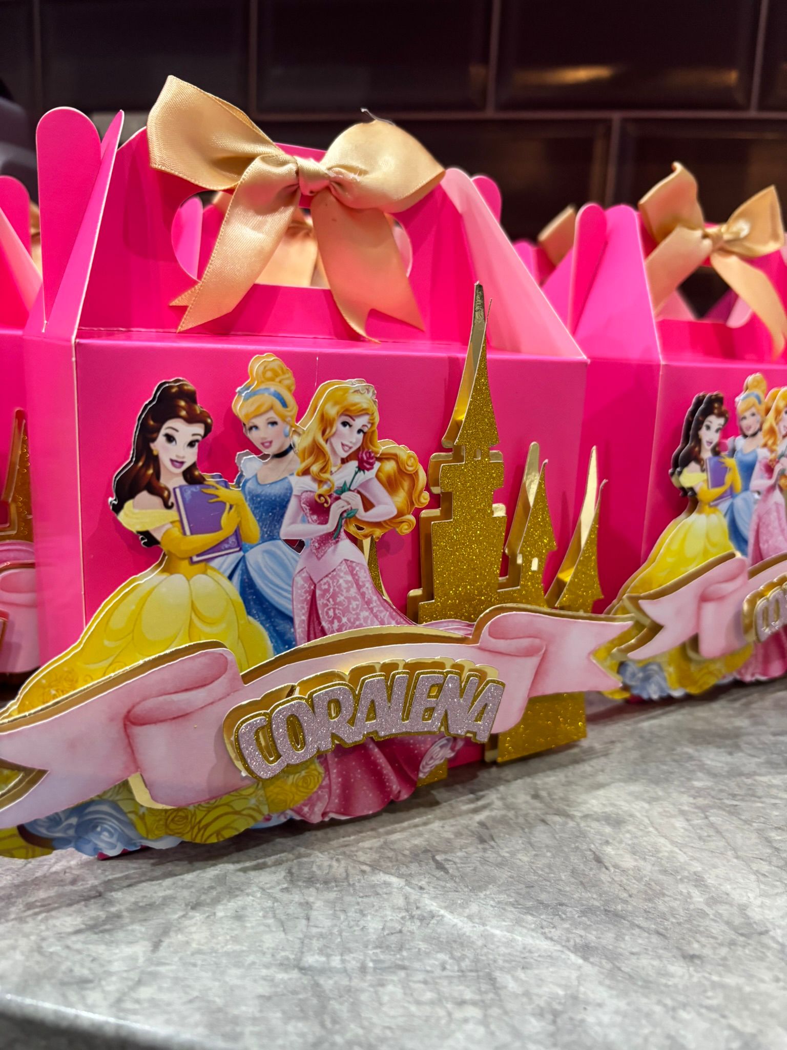 Personalised Disney Princess Party Box | Princess Birthday Favour Box | Princess Party Decorations | Personalised Treat Box | Fairytale Birthday Party