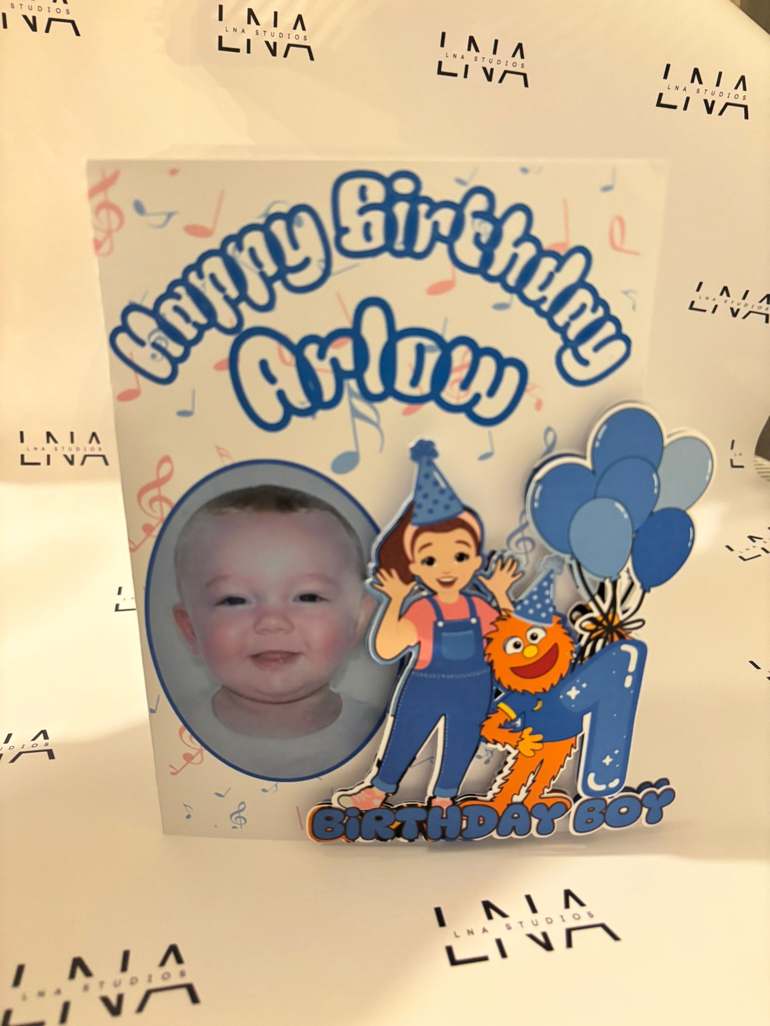 Personalised Boys 1st Birthday Card with Photo