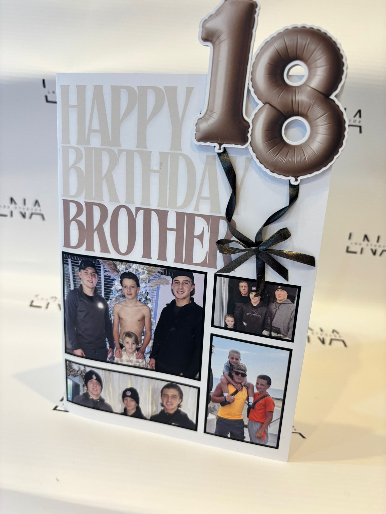 Personalised 18th Birthday Photo Card for Brother – Custom 18th Birthday Keepsake Card – Milestone Birthday Gift for Him