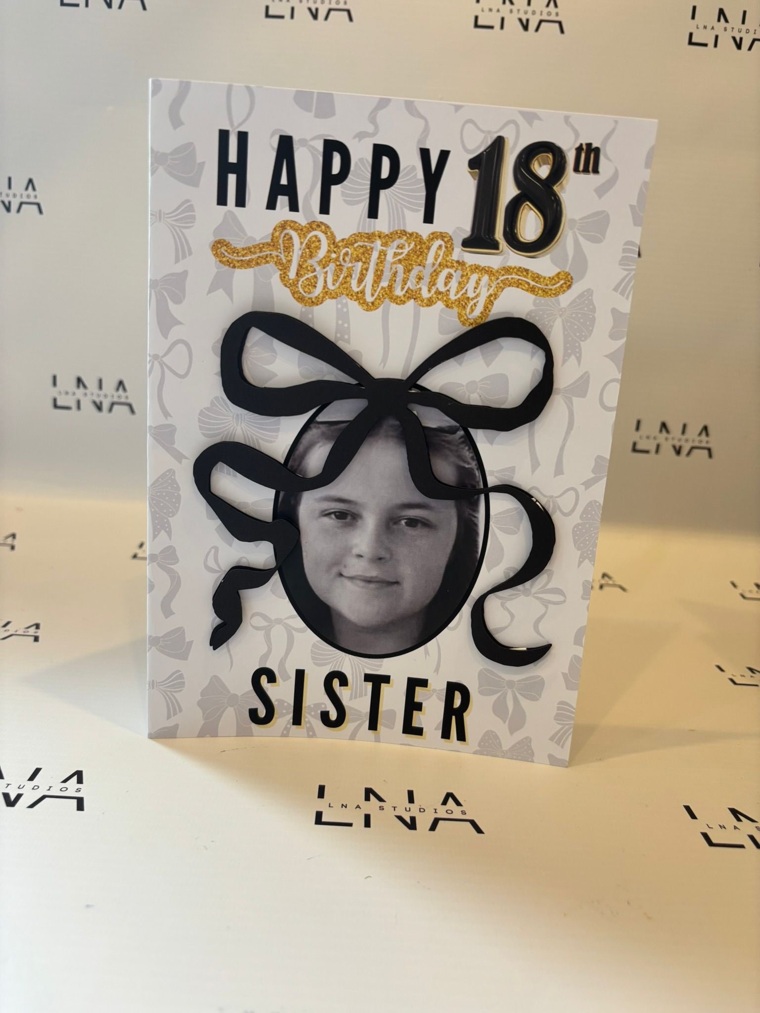 Personalised 18th Birthday Card for Sister with Photo