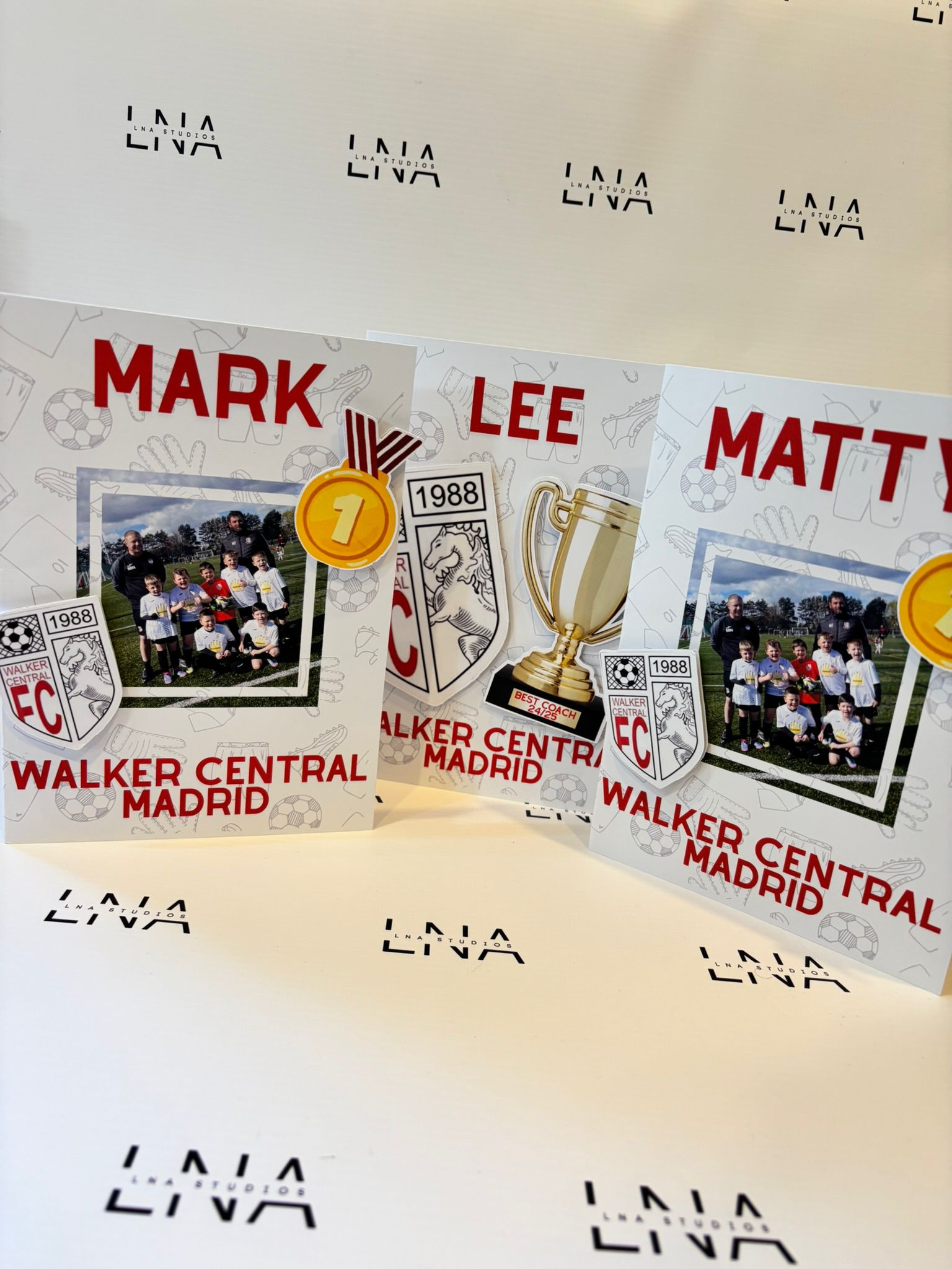 Personalised Football Coach Thank You Card – Team Appreciation Gift – Custom Football Manager & Coach Keepsake Card