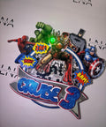 Personalised Avengers Cake Topper | Superhero Birthday Cake Decoration | Marvel Inspired Custom Name Cake Topper | Avengers Party Decor