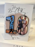 Personalised 18th Birthday Son Card – Custom Photo 18th Birthday Card – Special Milestone Birthday Keepsake for Son