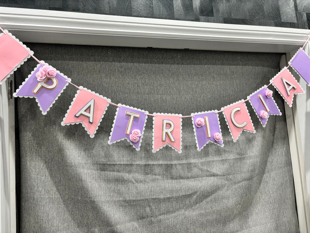 Personalised Name Bunting | Custom Birthday Banner | Handmade Party Decorations | Nursery Decor | Baby Shower | Any Theme Available