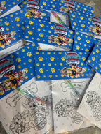 Paw Patrol Party Bundle for 10 Guests - Personalised | Party Boxes, Crisps, Drink label, Chocolate & Colouring Packs Included