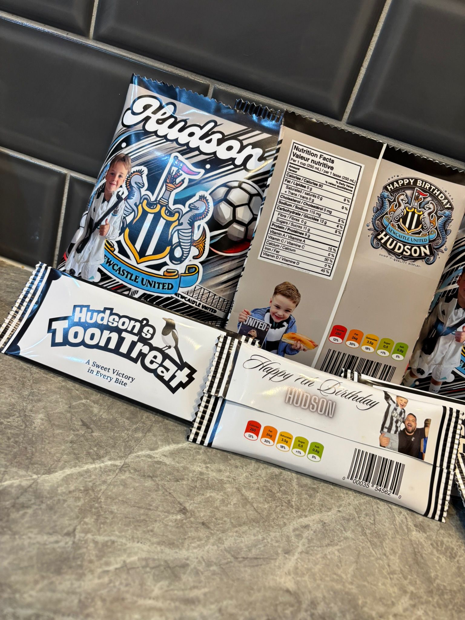 Personalised Football Party Bundle for 10 Guests| Crisp Packet, Chocolate Bar Wrapper & Treat Box | Custom Birthday Party Favours | Football Party Decorations