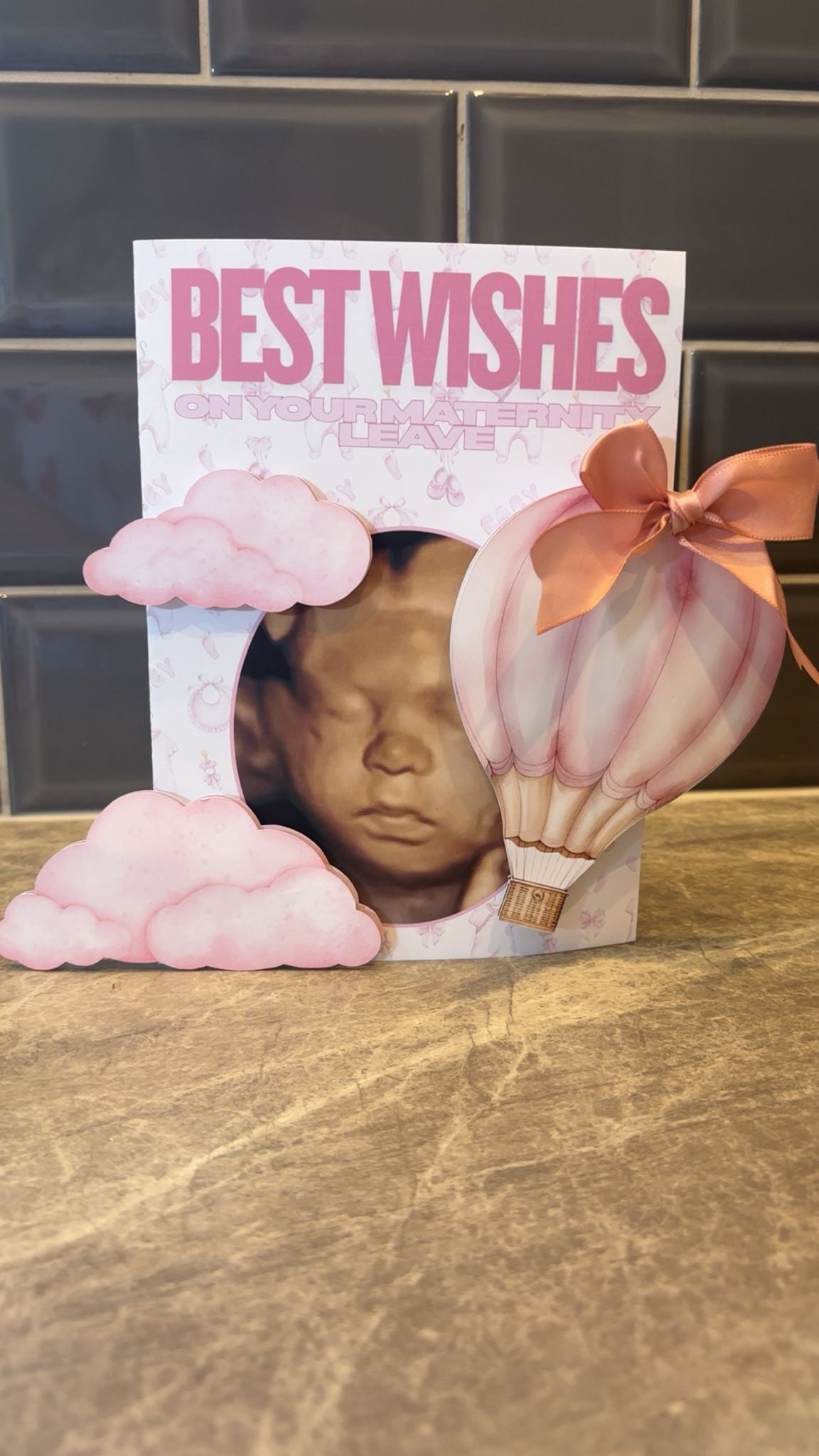 Personalised Maternity Leave Keepsake Card with Scan Photo