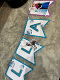 Frozen Personalised Name Bunting | Frozen Birthday Banner | Elsa & Anna Party Decorations | Custom Name Garland | Frozen Party Decor
