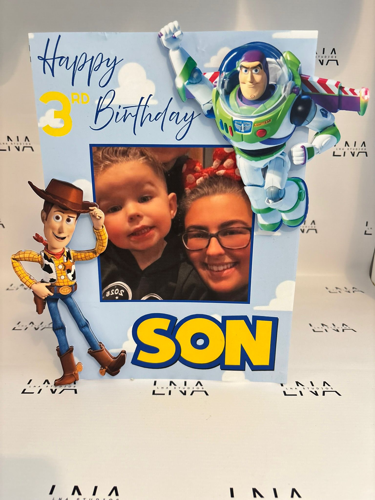 Personalised Toy Story Birthday Card for Son – Woody & Buzz Lightyear Photo Card