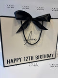 Personalised Birthday Gift Bag | Any Age Birthday Gift Bag | Custom Name Gift Bag | Birthday Party Gift Bag | Personalised Birthday Present Bag | Luxury Gift Bag
