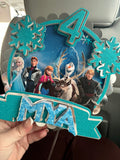 Personalised Frozen Cake Topper | Custom Name & Age Birthday Decoration | Elsa Princess Party Topper