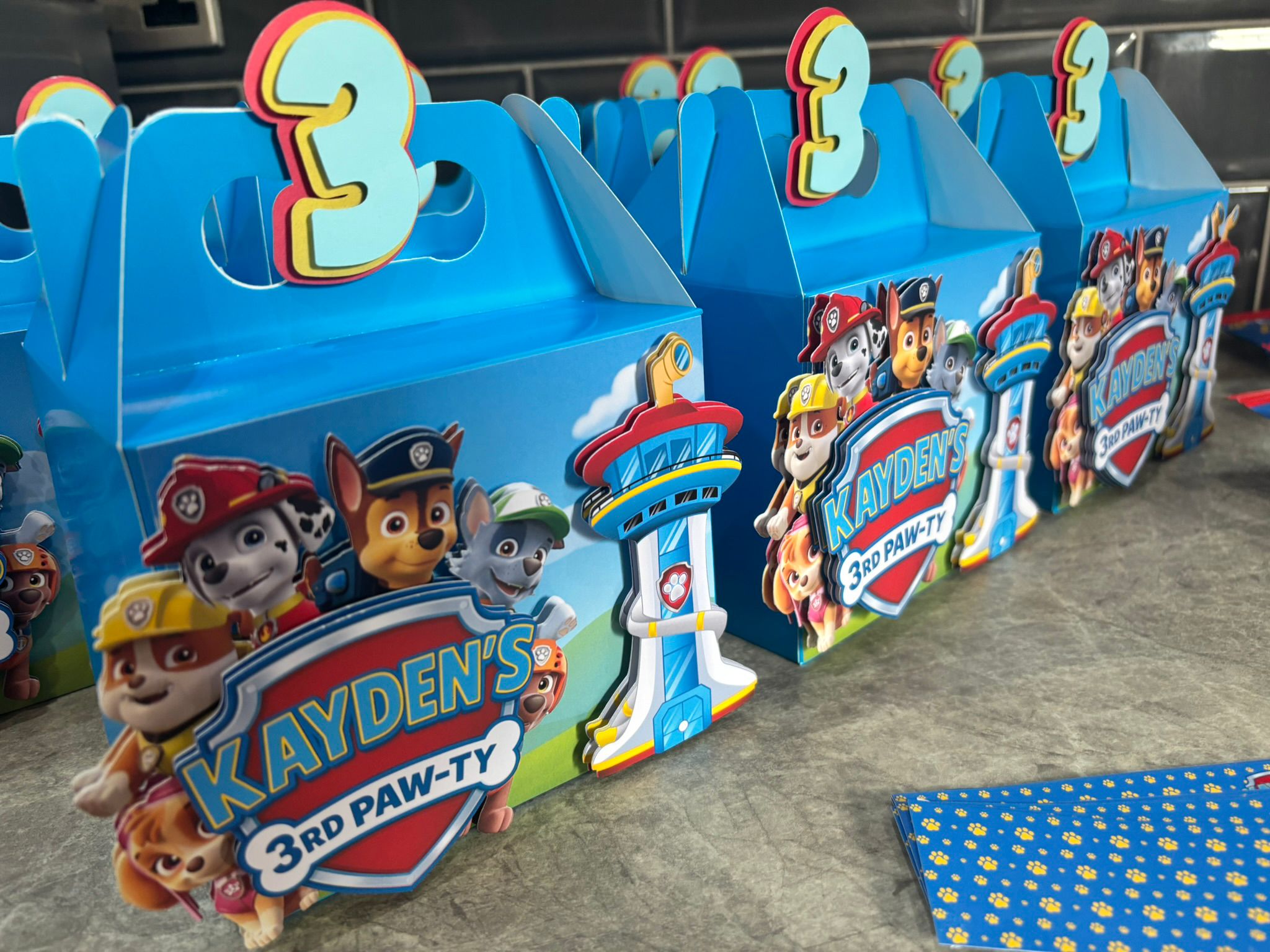 Personalised Paw Patrol Party Box | Paw Patrol Birthday Favour Box | Paw Patrol Party Decorations | Personalised Treat Box | Paw Patrol 3rd Birthday Party
