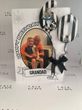 Personalised Grandad Newcastle United Birthday Card with Photo & Age Balloons