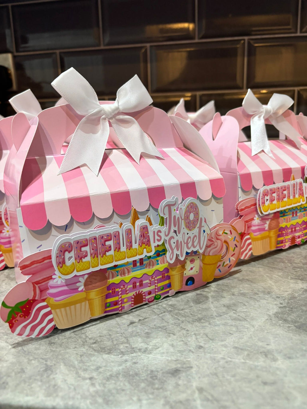 Personalised Sweet Shop Party Box | Candyland Birthday Favour Box | Sweet Treat Party Box | Candy Theme Birthday Decorations | Personalised Party Box