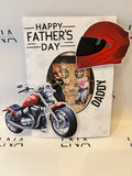 Personalised Motorbike Father’s Day Card – Custom Photo Dad Card – Motorcycle Lover Gift – Biker Dad Keepsake Card