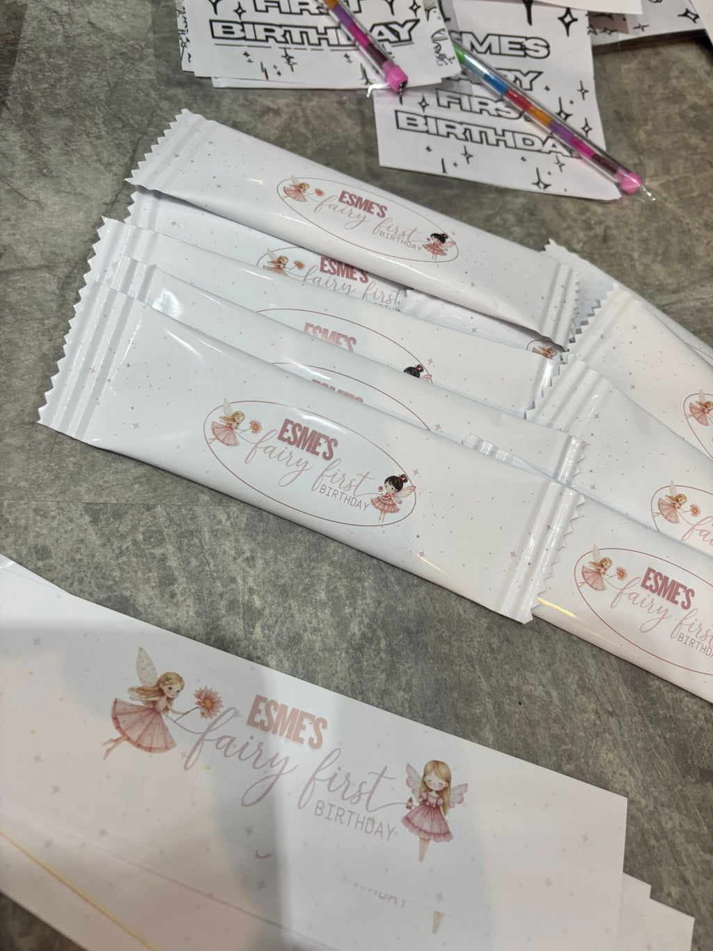Personalised Fairy First Birthday Party Bundle for 10 Guests | Fairy Birthday Decorations | Party Favours | Pink Fairy Theme