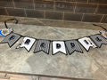 Personalised Football Name Bunting | Custom Football Birthday Banner | Football Party Decorations | Newcastle Theme | Any Team Available