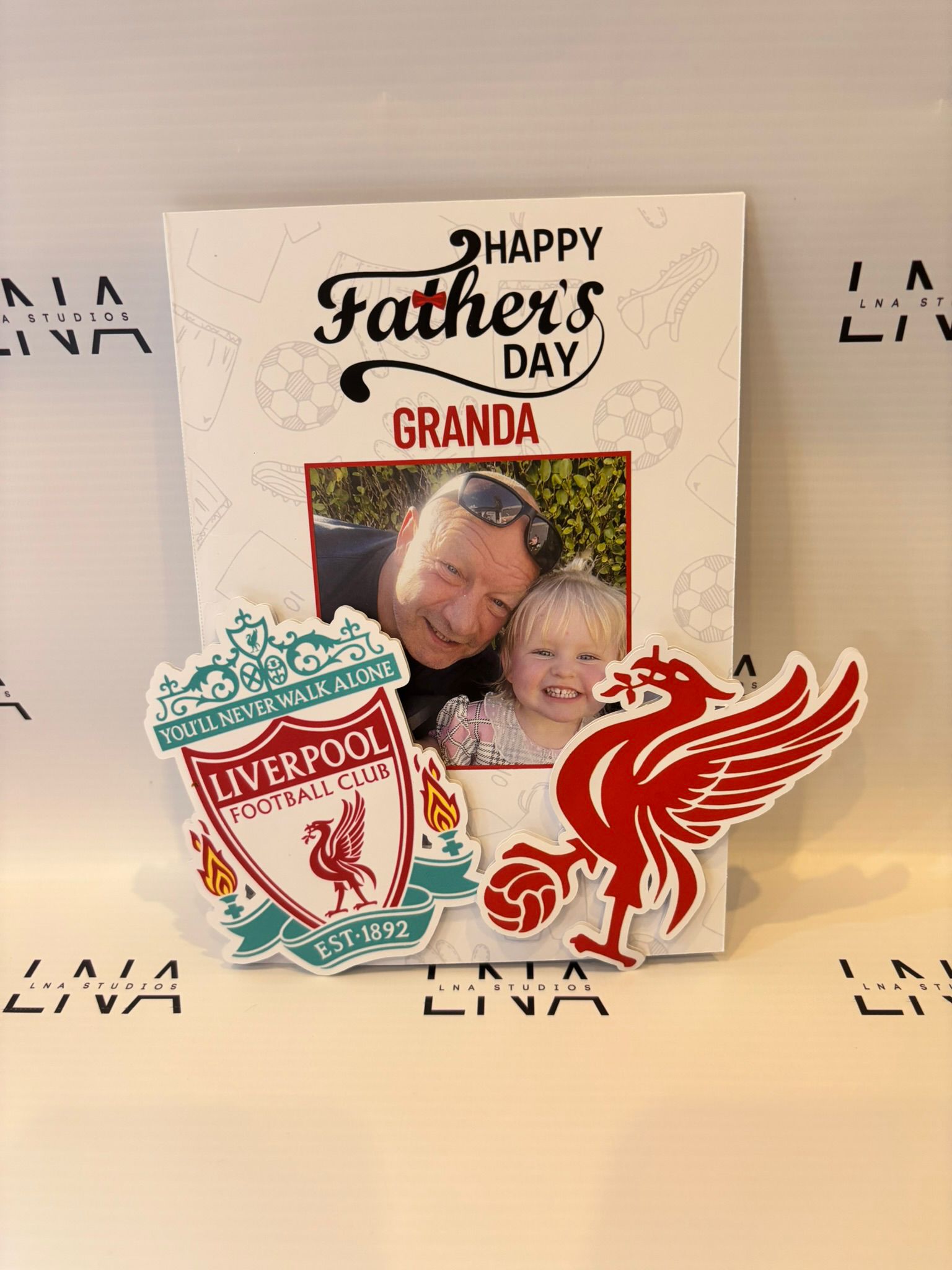 Personalised Liverpool FC Father’s Day Card – Custom Photo Grandad Card – Football Fan Gift – Liverpool Supporter Keepsake Card