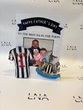 Personalised Newcastle United Father’s Day Card – Best Da in the Toon Card – Custom Photo NUFC Dad Card – Football Father’s Day Gift