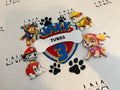 Personalised Paw Patrol Cake Topper | Custom Name Birthday Cake Topper | Any Age Paw Patrol Decoration | Boys Birthday Cake Topper | Handmade Party Decor